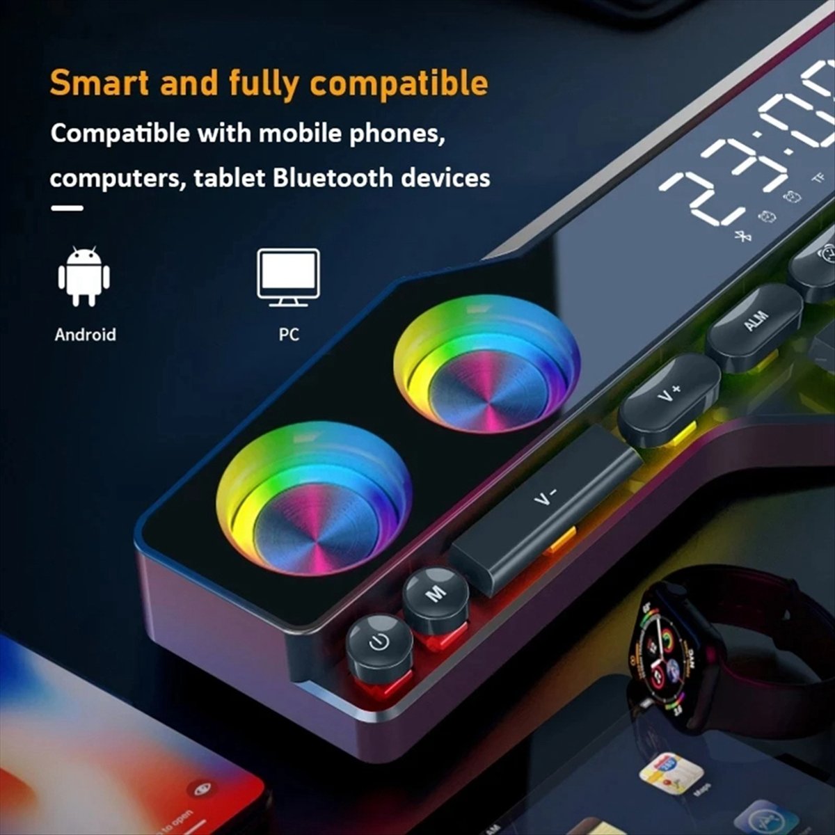 Gaming Home Accessories - Altavoces DTC5 V18 con Luces LED