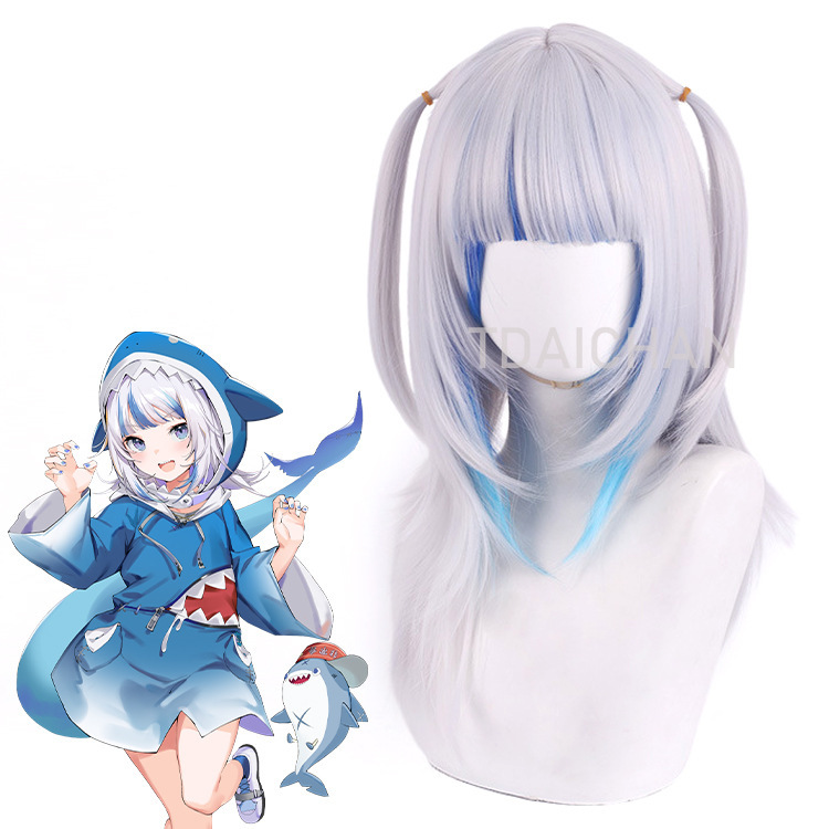 Peluca de Cosplay Gawr Gura 20 - Virtual Gaming Accessories reseña y precio