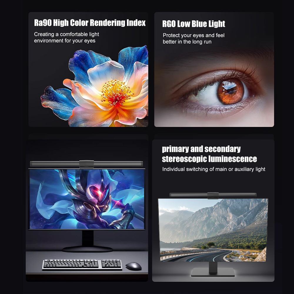Barra de luz para monitor de 4 - Gaming Accessories Wall Mount reseña y precio