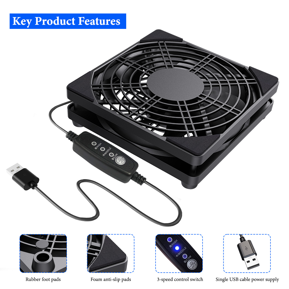 Ventilador Ajustable de 3 Velo - Fan Hub Rgb Controller reseña y precio